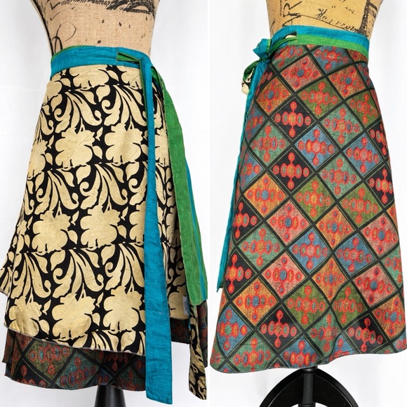 EARTHBOUND Dresses & Skirts - Earthbound trading company reversible  boho festival rap skirt